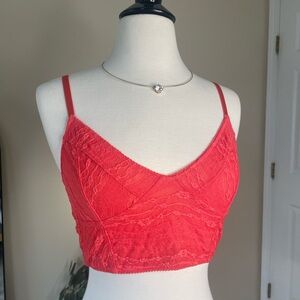 Free People Longline Bralette in Orange Size M
